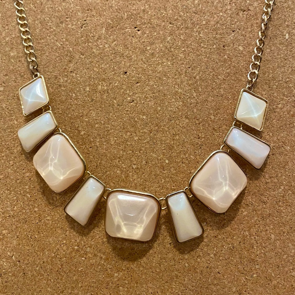 Light Peach Statement Necklace